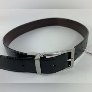 Nordstrom Black and Brown Leather Dress Belt
